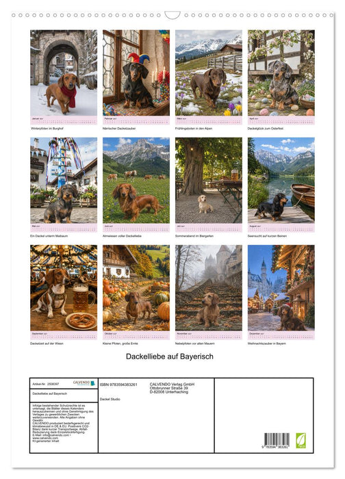 Dackelliebe auf Bayerisch (CALVENDO Wandkalender 2027)