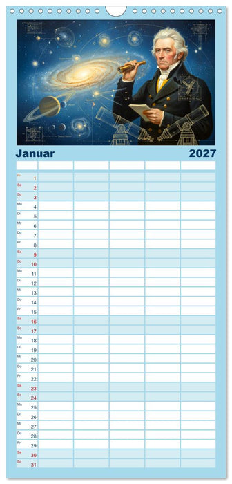 Pioniere der Astrophysik (CALVENDO Familienplaner 2027)