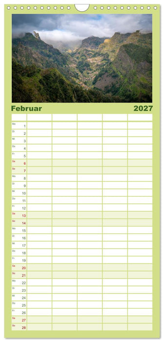 Madeira - Insel der Kontraste (CALVENDO Familienplaner 2027)