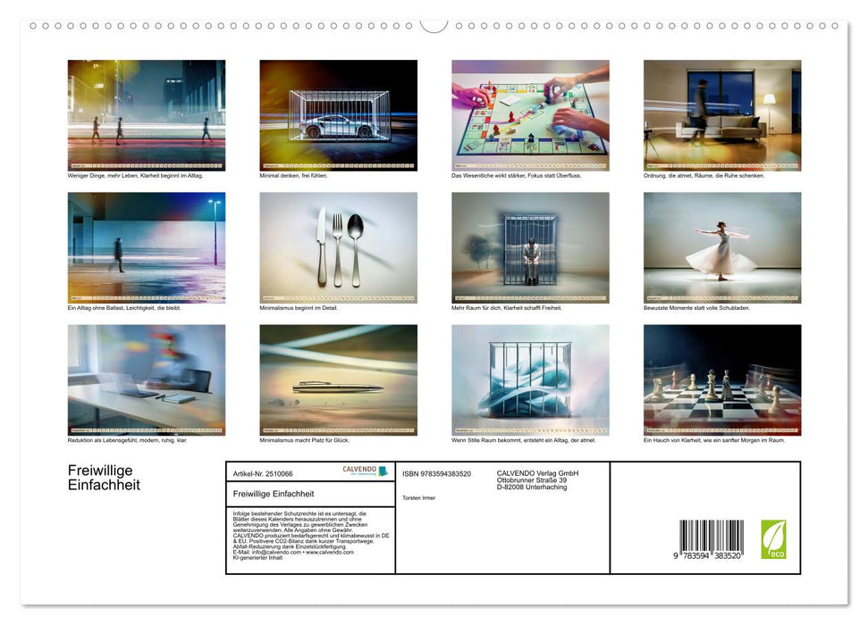 Freiwillige Einfachheit (CALVENDO Premium Wandkalender 2027)
