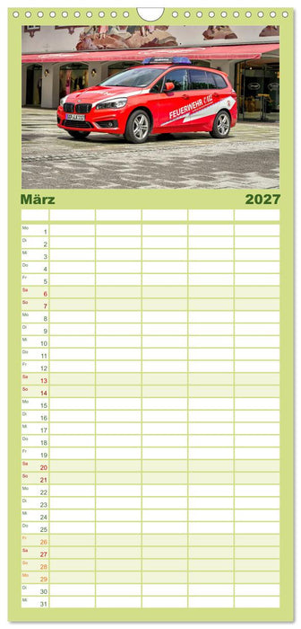 112 Fahrzeuge der Feuerwehr (CALVENDO Familienplaner 2027)