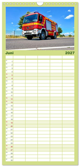 112 Fahrzeuge der Feuerwehr (CALVENDO Familienplaner 2027)