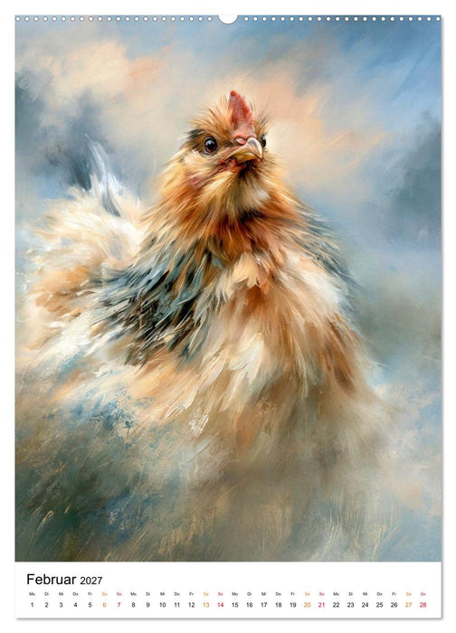 Fell und Feder - Tierporträts in sanften Farben (CALVENDO Wandkalender 2027)