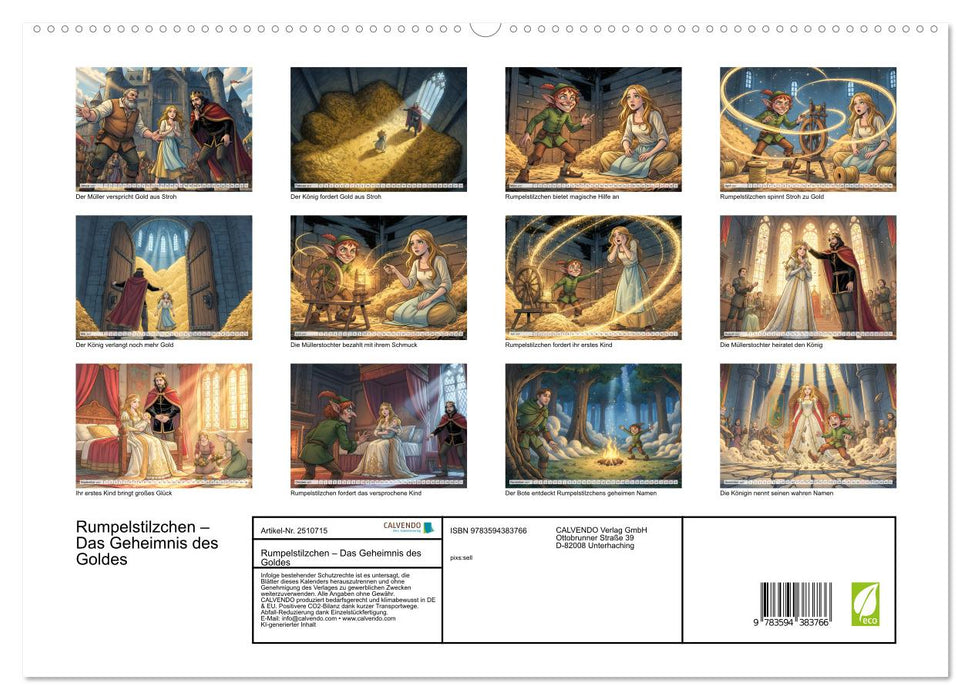 Rumpelstilzchen – Das Geheimnis des Goldes (CALVENDO Premium Wandkalender 2027)