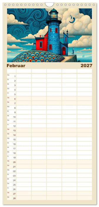 Küstenfantasien mit Fernwehgarantie (CALVENDO Familienplaner 2027)