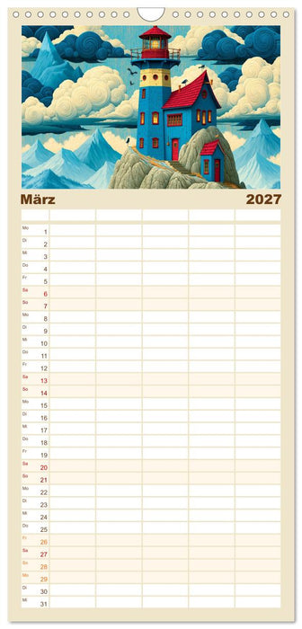 Küstenfantasien mit Fernwehgarantie (CALVENDO Familienplaner 2027)