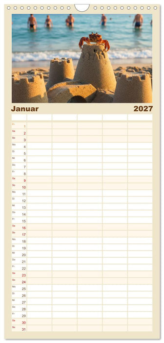 Ideen in den Sand gesetzt (CALVENDO Familienplaner 2027)