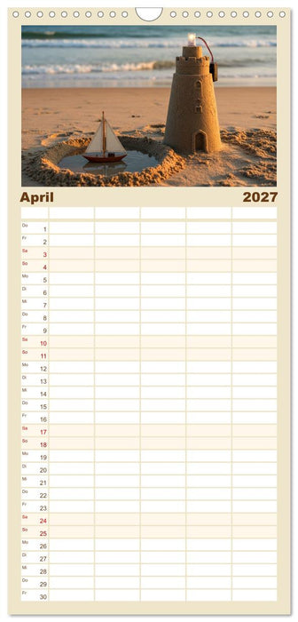 Ideen in den Sand gesetzt (CALVENDO Familienplaner 2027)