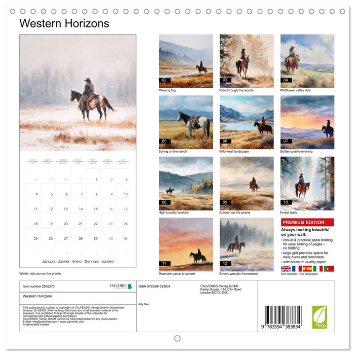 Western Horizons (CALVENDO Monthly Calendar 2027)