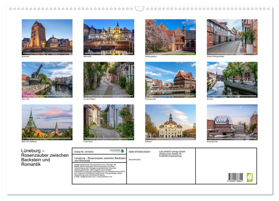 Lüneburg – Rosenzauber zwischen Backstein und Romantik (CALVENDO Wandkalender 2027)
