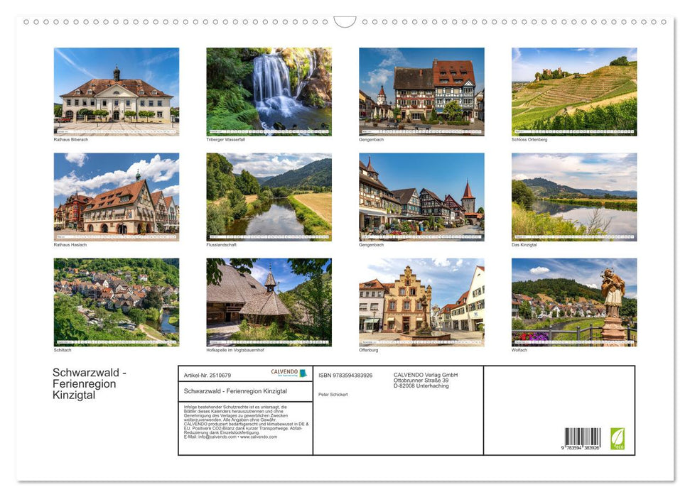 Schwarzwald - Ferienregion Kinzigtal (CALVENDO Wandkalender 2027)