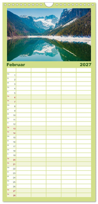 Alpenseen - Berge im Spiegel (CALVENDO Familienplaner 2027)