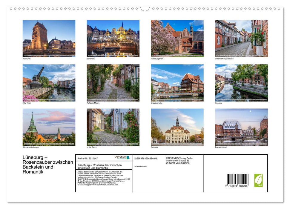 Lüneburg – Rosenzauber zwischen Backstein und Romantik (CALVENDO Premium Wandkalender 2027)