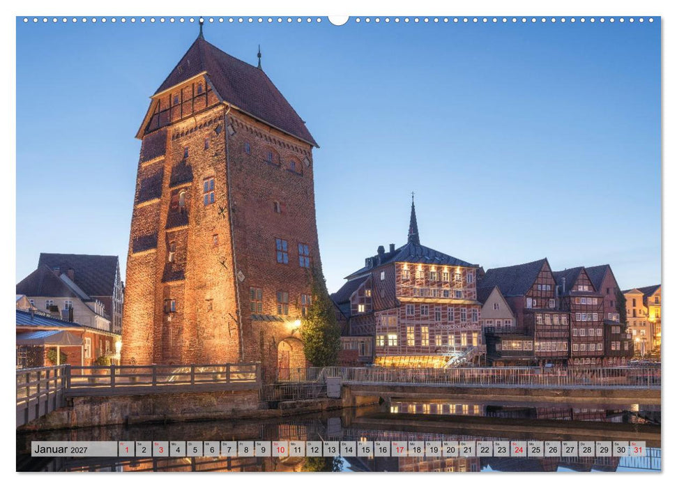 Lüneburg – Rosenzauber zwischen Backstein und Romantik (CALVENDO Premium Wandkalender 2027)