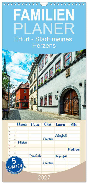Erfurt - Stadt meines Herzens (CALVENDO Familienplaner 2027)