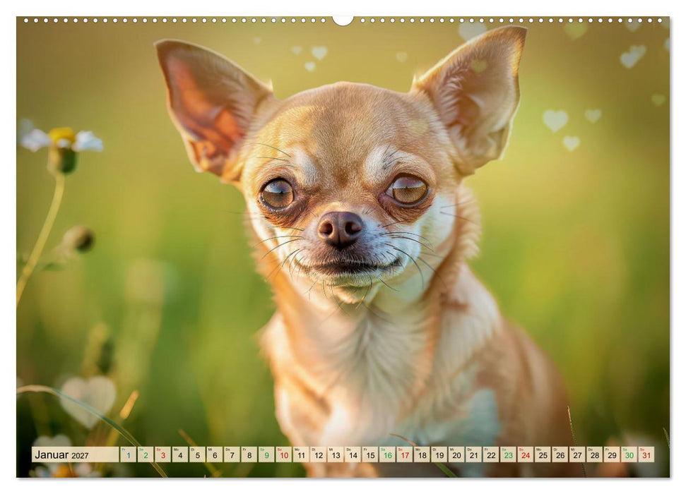 Zuckersüße Chihuahuas (CALVENDO Premium Wandkalender 2027)