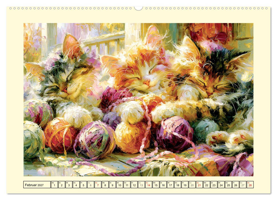 Cozy Cat Moments. Kuschelzeit und leises Schnurren (CALVENDO Wandkalender 2027)