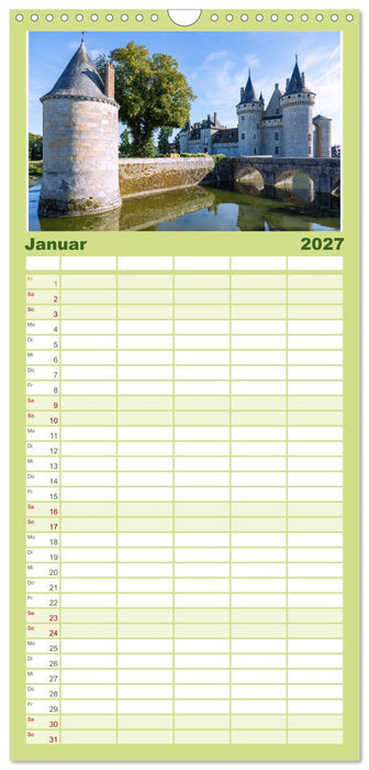 Zauberhaftes Tal der Loire. Charmante Städte und prächtige Schlösser (CALVENDO Familienplaner 2027)