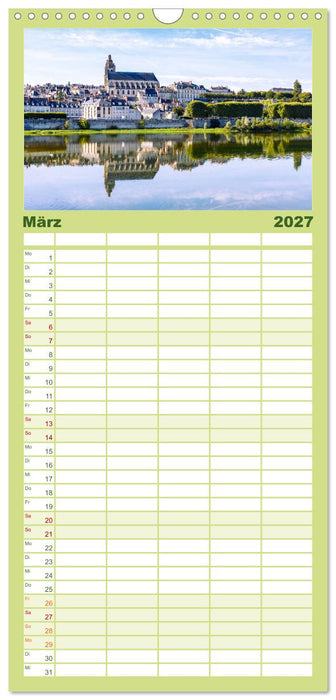 Zauberhaftes Tal der Loire. Charmante Städte und prächtige Schlösser (CALVENDO Familienplaner 2027)
