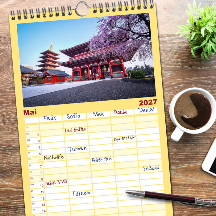 Zauberhaftes Japan (CALVENDO Familienplaner 2027)