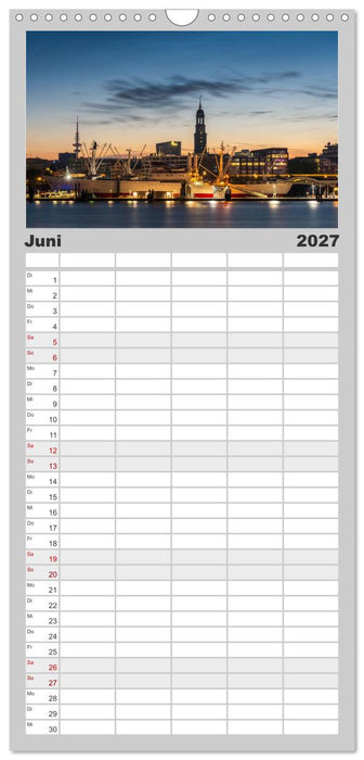 Hamburgs Hafenlichter (CALVENDO Familienplaner 2027)