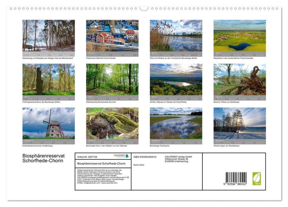 Biosphärenreservat Schorfhede-Chorin (CALVENDO Premium Wandkalender 2027)