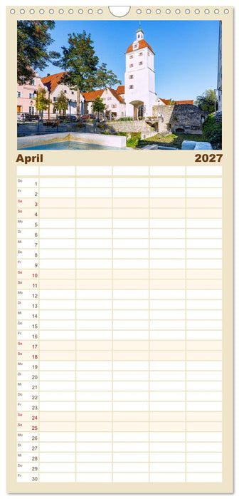 Donauperlen in Bayerisch Schwaben (CALVENDO Familienplaner 2027)