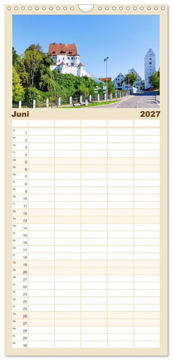 Donauperlen in Bayerisch Schwaben (CALVENDO Familienplaner 2027)