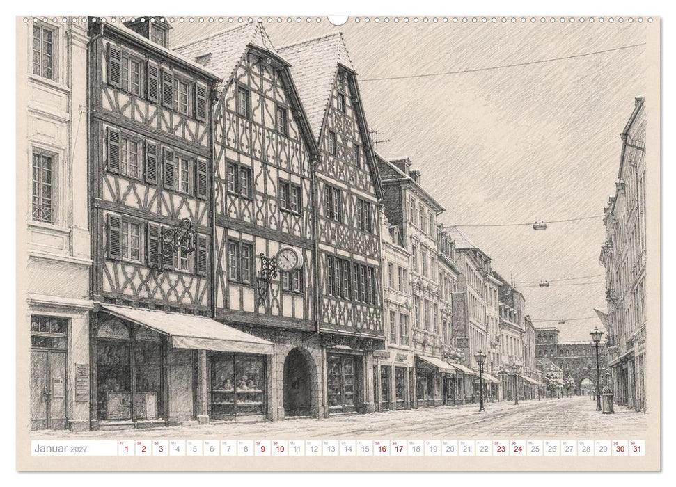 Trierer Skizzen (CALVENDO Premium Wandkalender 2027)
