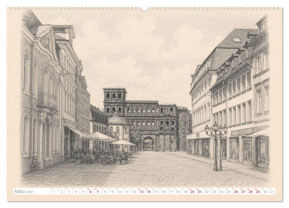 Trierer Skizzen (CALVENDO Premium Wandkalender 2027)