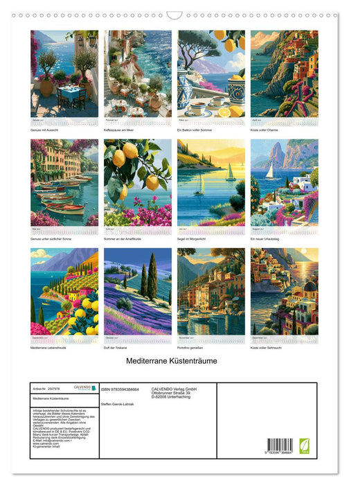 Mediterrane Küstenträume (CALVENDO Wandkalender 2027)