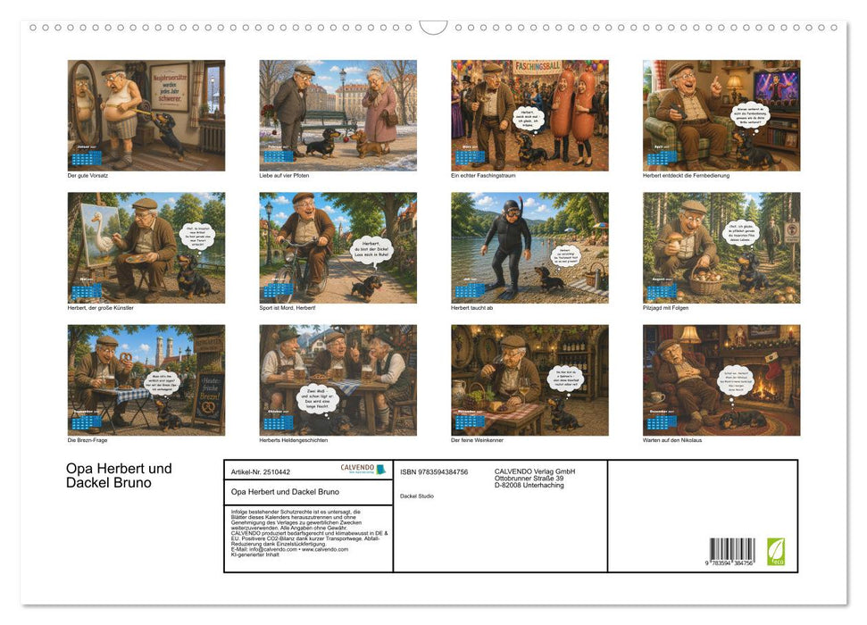 Opa Herbert und Dackel Bruno (CALVENDO Wandkalender 2027)
