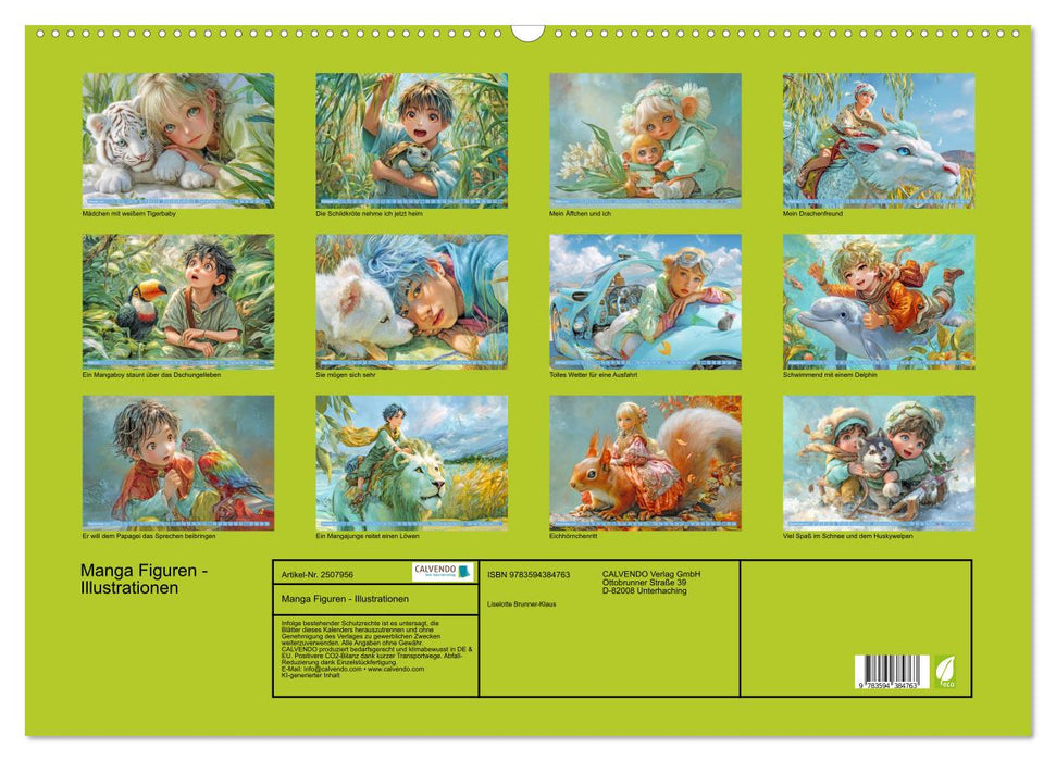 Manga Figuren - Illustrationen (CALVENDO Wandkalender 2027)
