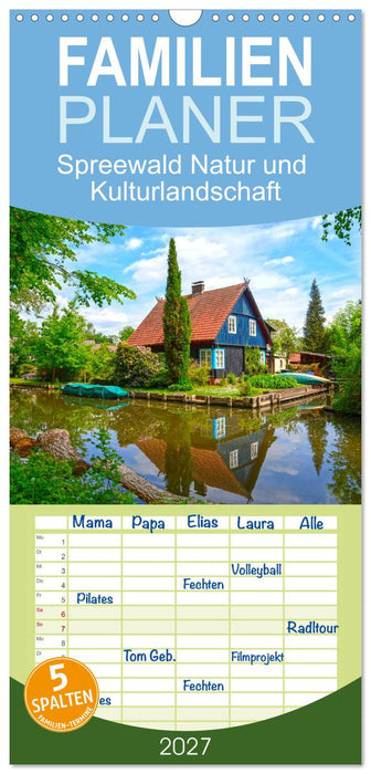 Spreewald Natur und Kulturlandschaft (CALVENDO Familienplaner 2027)