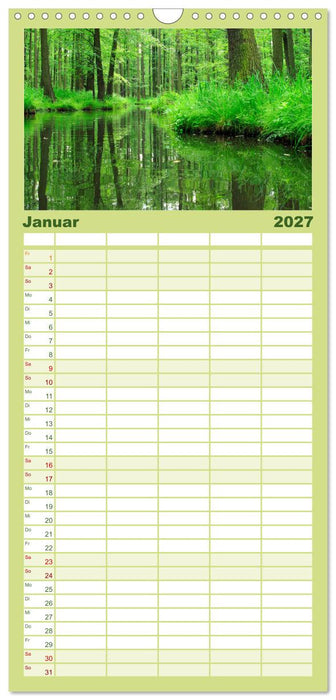 Spreewald Natur und Kulturlandschaft (CALVENDO Familienplaner 2027)