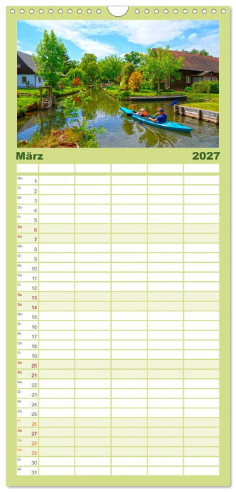 Spreewald Natur und Kulturlandschaft (CALVENDO Familienplaner 2027)