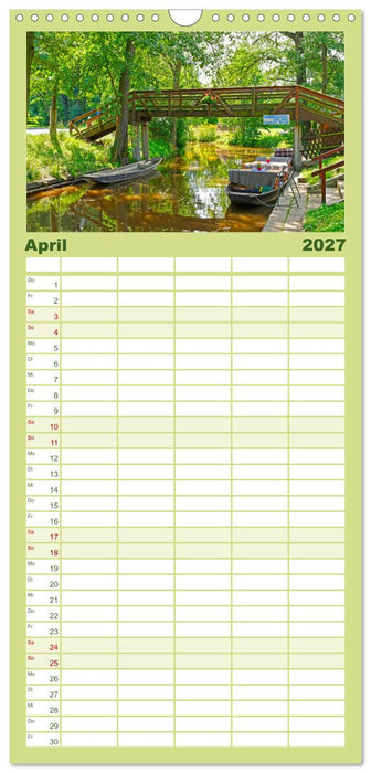 Spreewald Natur und Kulturlandschaft (CALVENDO Familienplaner 2027)