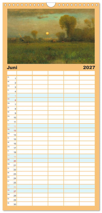 Im Mondschein. Malerische stille Nacht - Kunstkalender (CALVENDO Familienplaner 2027)