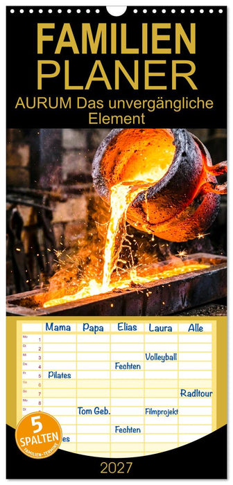AURUM Das unvergängliche Element (CALVENDO Familienplaner 2027)