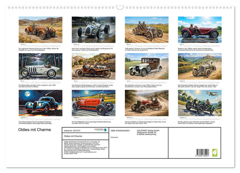 Oldies mit Charme (CALVENDO Wandkalender 2027)