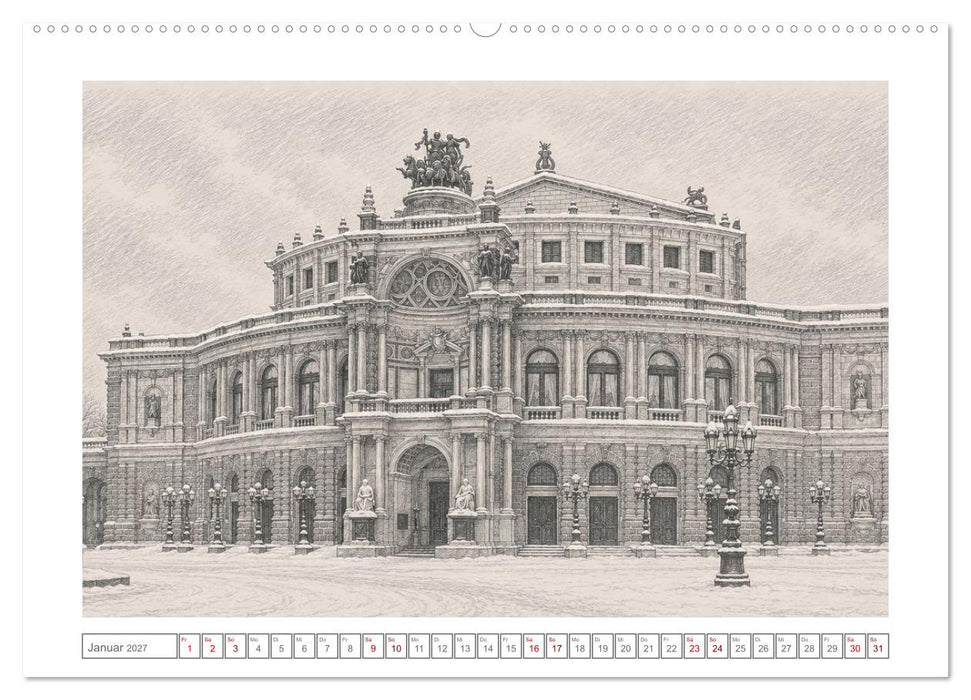 Einmaliges Dresden (CALVENDO Premium Wandkalender 2027)