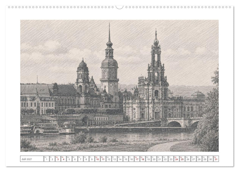 Einmaliges Dresden (CALVENDO Premium Wandkalender 2027)