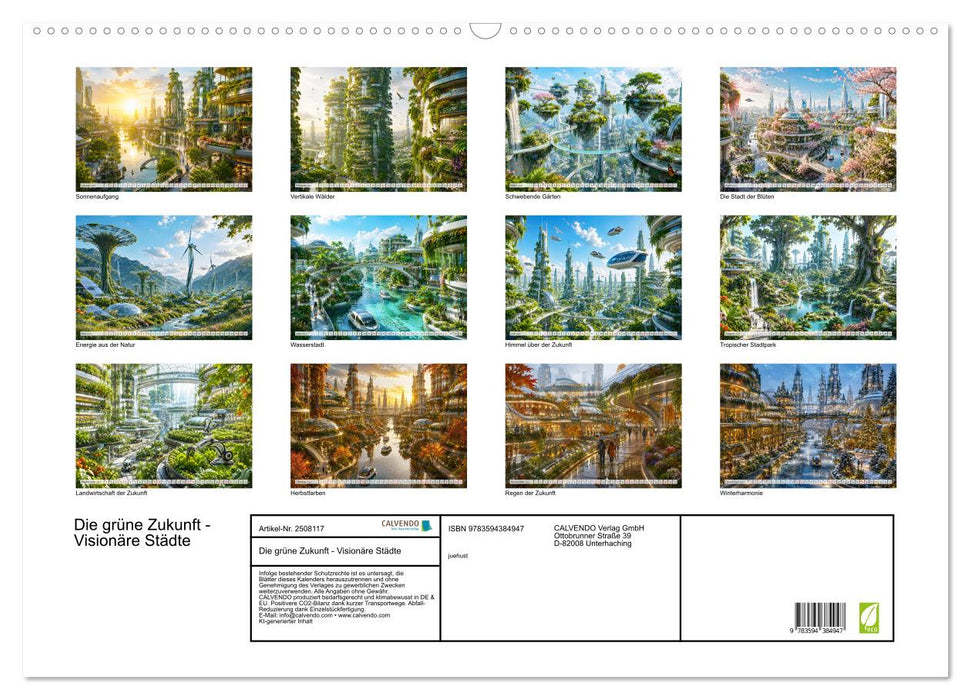 Die grüne Zukunft - Visionäre Städte (CALVENDO Wandkalender 2027)