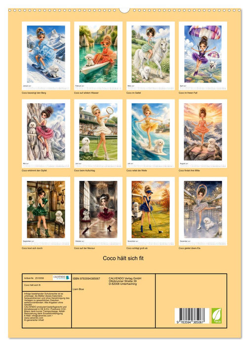 Coco hält sich fit (CALVENDO Premium Wandkalender 2027)