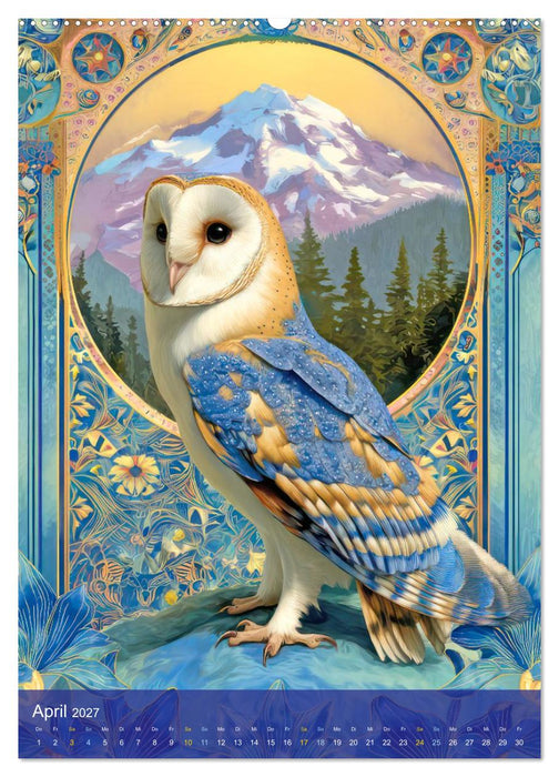 Kraftvolle Tierportraits - Illustrationen (CALVENDO Premium Wandkalender 2027)
