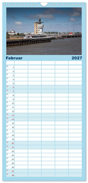Das Alte Land und die Elbe. Auf dem Weg zur Flussmündung (CALVENDO Familienplaner 2027)