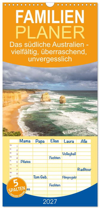 Das südliche Australien - vielfältig, überraschend, unvergesslich (CALVENDO Familienplaner 2027)
