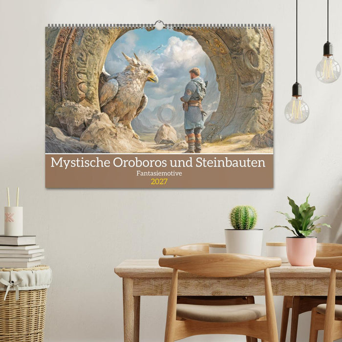 Mystische Oroboros und Steinbauten - Fantasiemotive (CALVENDO Wandkalender 2027)