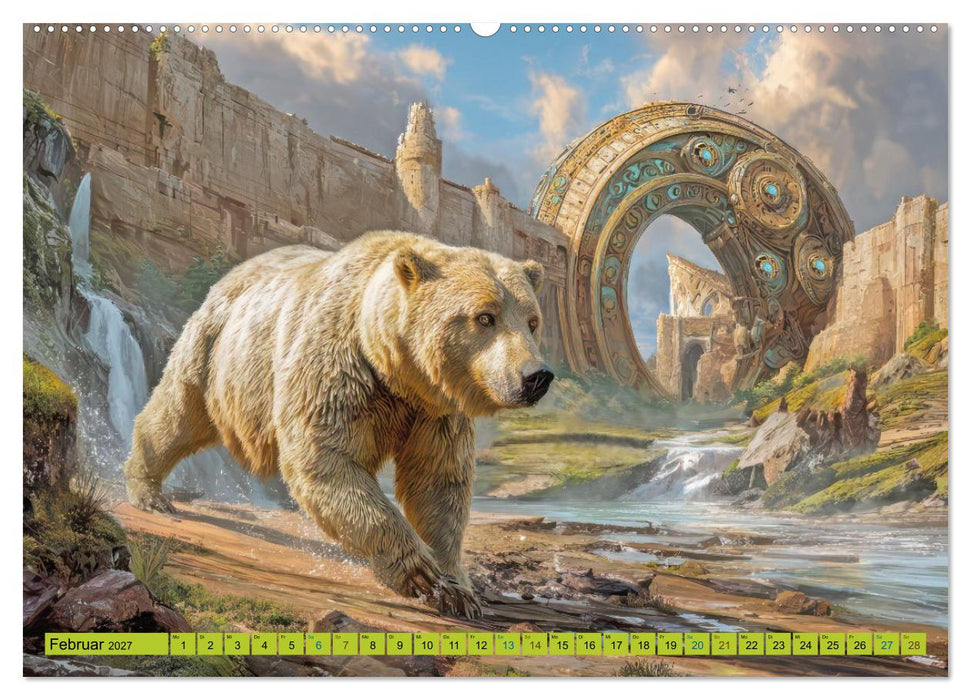 Mystische Oroboros und Steinbauten - Fantasiemotive (CALVENDO Wandkalender 2027)