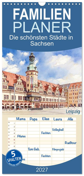 Die schönsten Städte in Sachsen (CALVENDO Familienplaner 2027)